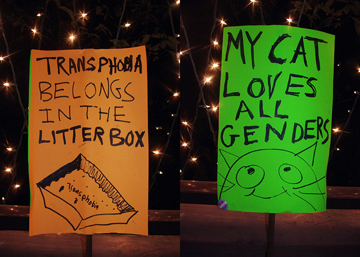 Transgender and genderqueer sign