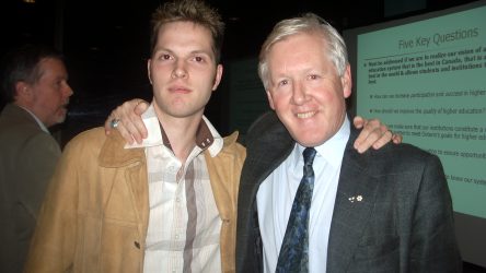 Me and Bob Rae at Sir Sanford Fleming College. 18 Nov 2004.