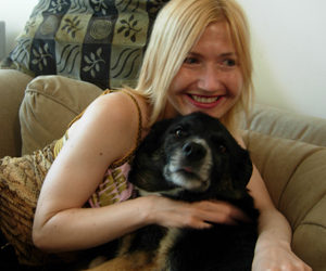 Galina Pembroke with her dog Sammy
