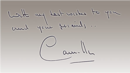 I got a handwritten card from Camilla, Duchess of Cornwall