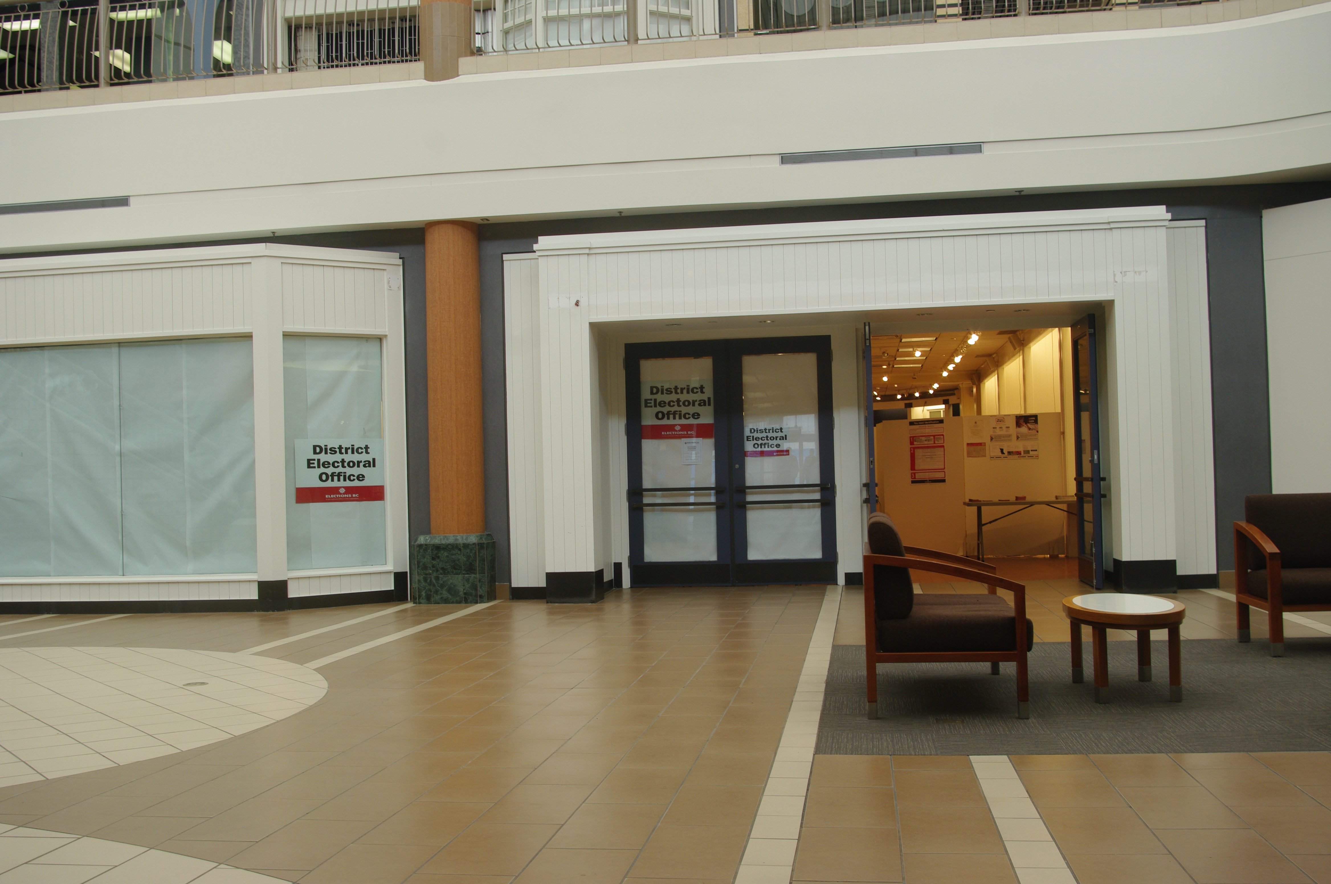 Burnaby North District Electoral Office inside Brentwood Town Centre